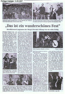 Aus: Freitags-Anzeiger vom 13. Sept. 2007