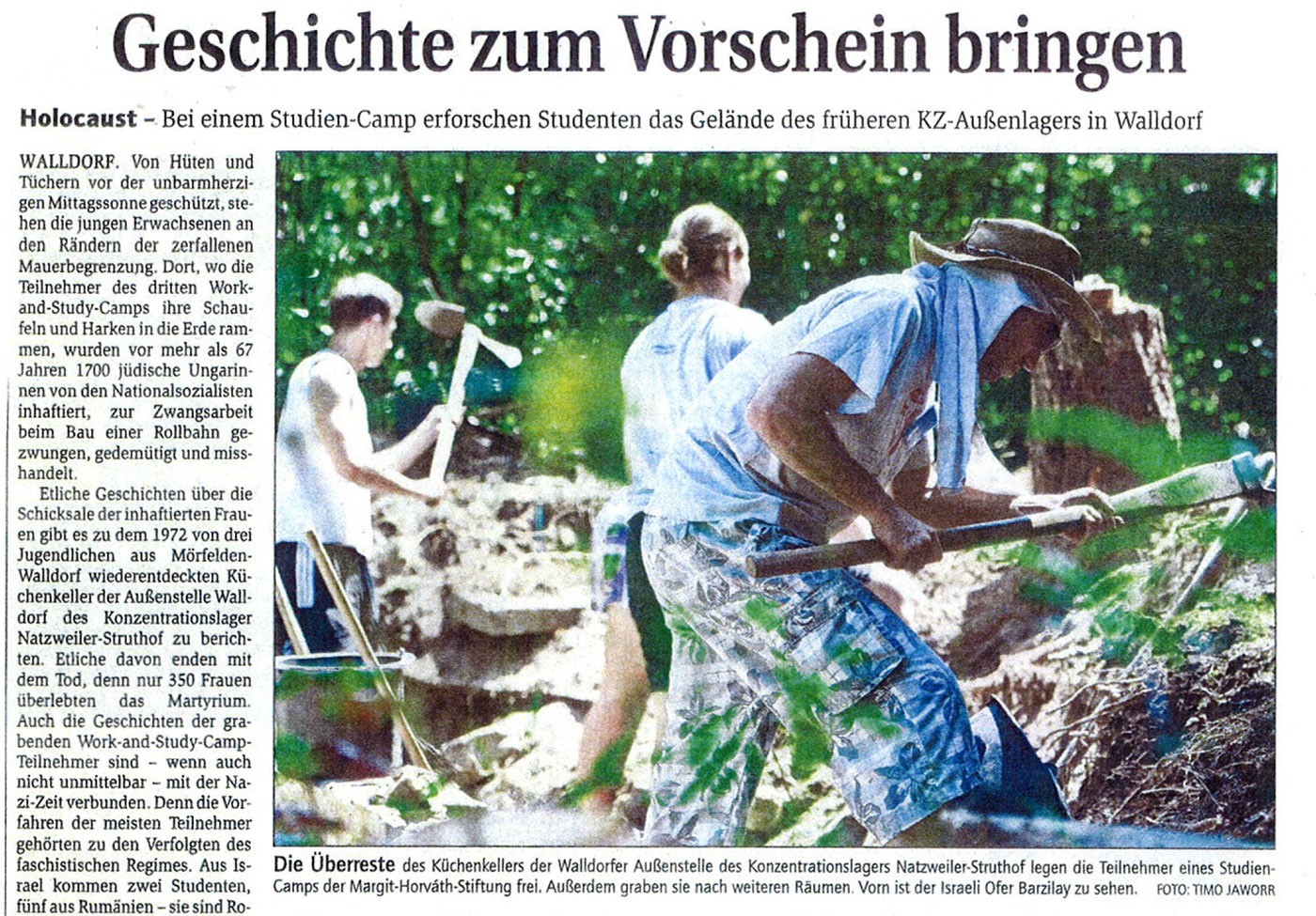 Bericht im Groß-Gerauer Echo. Ausgabe vom 13. Juli 2011