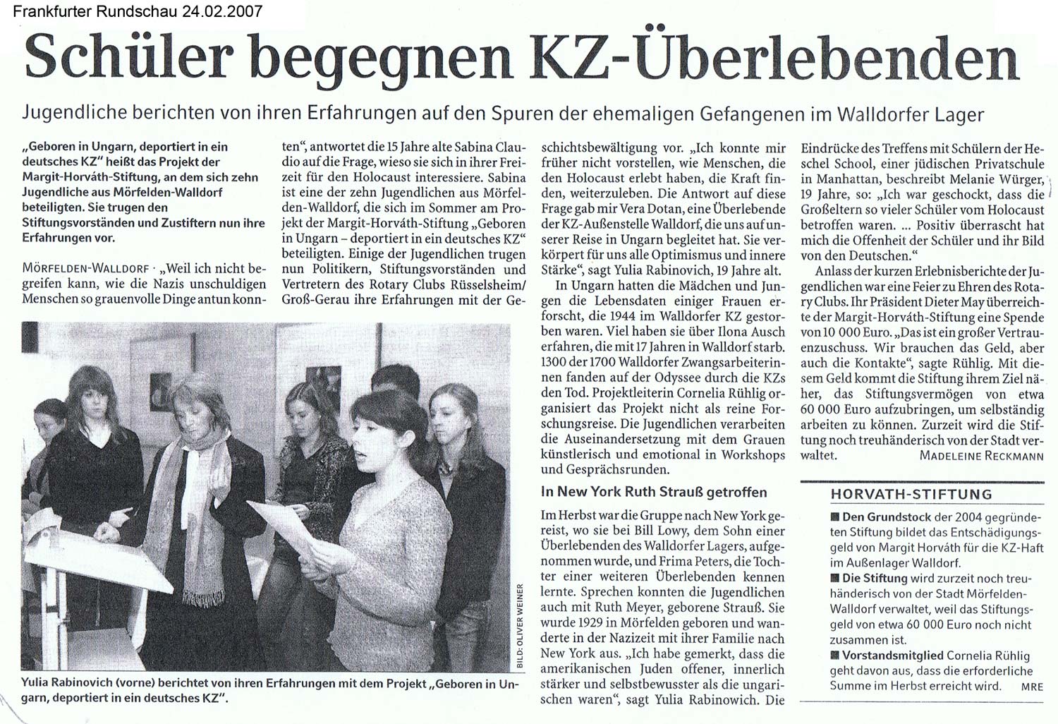 Aus Frankfurter Rundschau vom 24. Februar 2007
