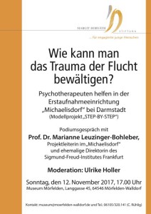 Am 12. November haben wir zu Gast die langjährige Direktorin des Frankfurter Sigmung-Freud-Institutes Frau Prof. Dr. M. Leuzinger.Bohleber. 