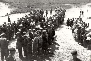 "Aktzia" -  ab Mai1942 wurden die Juden von Wlodawa zusammengetrieben und deportiert.