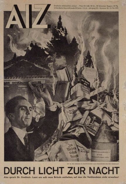 Arbeiter Illustrierte Zeitung" (AIZ) vom 10. Mai 1933, auf der Titelseite eine Fotomontage von John Heartfield