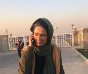 Behareh Hedayat nach ihrer Berfreiung aus dem Qarchak Gefängnis, Febr. 2018