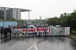 Demonstration für die Rettung von Menschen aus Afghanistan am 22. August 2021 in Berlin. 