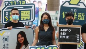 Gwyyneth Ho Kwai-Iam: Als Journalistin hatte sie über die Protestbewegungen in Hongkong berichtet, wurde schließlich selbst zur Aktivistin und ist nun zu Gefängnisstrafe verurteilt. 