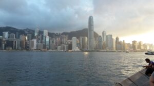 Blick auf Hongkongs Skyline.