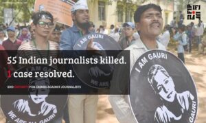 55 Journalisten wurden ermordet, nur ein Fall wurde aufgeklärt. Beenden Sie die Straffreiheit für Verbrechen gegen Journalisten.