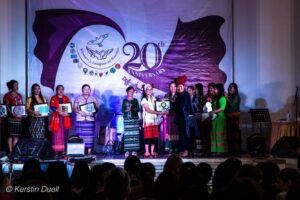 Die  "Women's League of Burma" (WLB), Myanmars älteste Koalition von Frauenorganisationen, feiert ihr 20-jähriges Jubiläum in Yangon am Tag der Menschenrechte, 2019.